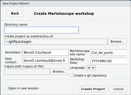 Marteloscope project